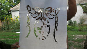  white embroidery curtain