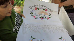  embroidered towel detail